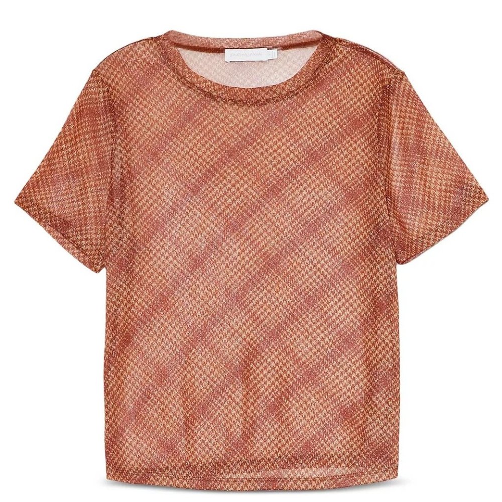JONATHAN SIMKHAI Standard Carson Shimmer Tulle Tee - NWT - Large